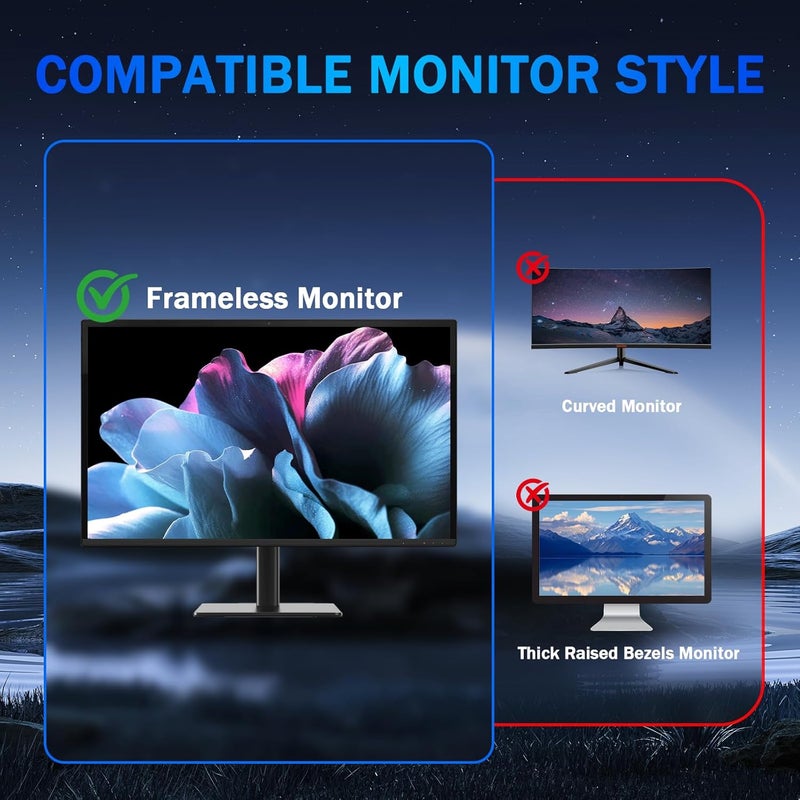 Phimoos [2 Pack] Magnetic Computer Privacy Screen Filter 27 Inch for Frameless Monitor 16:9 Aspect Ratio, Removable Anti Glare Blue Light Protector, Double Sided Reversible Eye Care 27in Film - Image 5